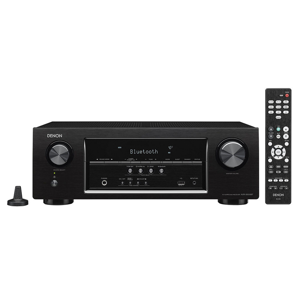 Denon AVR-S540BT ブラック DENON 5.2 Ch. 70W 4K AV Receiver with Bluetooth AVRS540BT