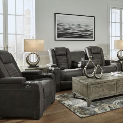 ASHLEY Theather Chair with Brown performance fabric 2150713-