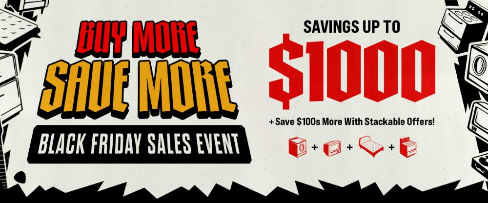 Black Friday Sale at ABC Warehouse: Buy More, Save More on Appliances, TVs, Mattresses, and Furniture