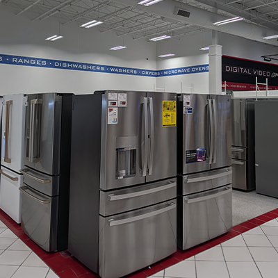 French door refrigerators on display at ABC Warehouse Fort Wayne