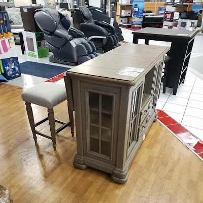 Dining room furniture and home furnishings on display at ABC Warehouse Fort Wayne